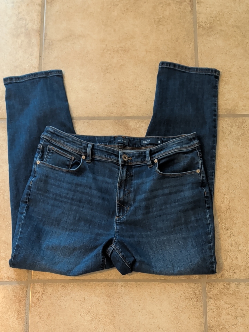 J. Jill Dark Indigo Straight Leg Jeans- 14